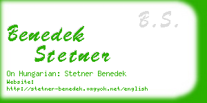 benedek stetner business card